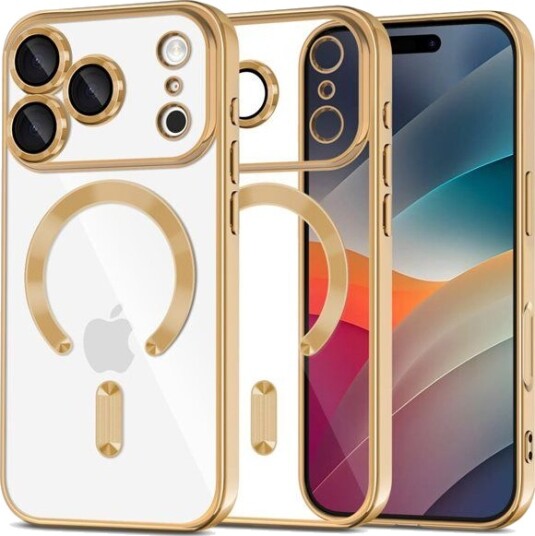 Tech Protect iPhone 17 Pro Max MagFlex deksel   MagSafe kompatibelt   Klar / Gull