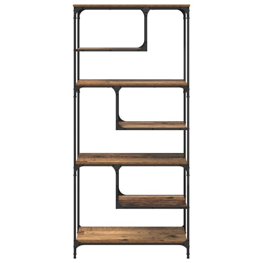 Bokhylle Gammelt tre 81 x 36 x 176 cm Konstruert tre