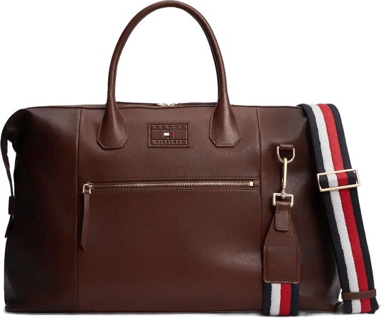 Tommy Hilfiger Th Casual Leather Duffle Brown ONE SIZE