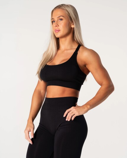 Relode Prime Scrunch Top Black - L