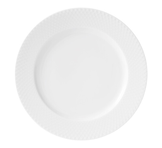 Lyngby Porcelæn Rhombe tallerken hvit Ø 27 cm