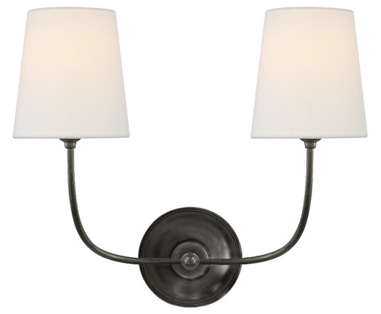 Vendome vägglampa dubbel brons Vendome vägglampa dubbel brons