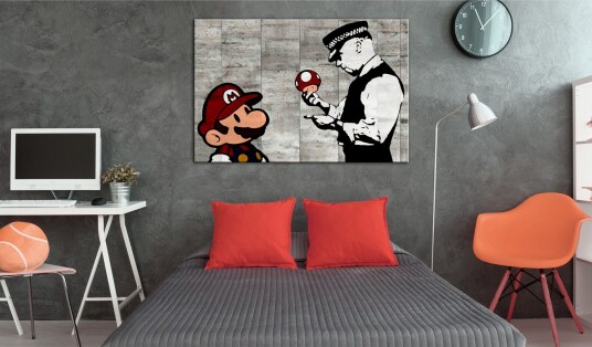 Tavle Banksy On Concrete 120X80 Artgeist sp. z o. o.