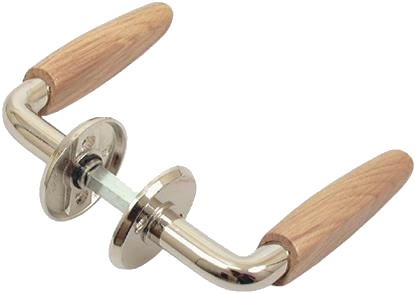 Habo A1130 Dørhåndtak 38-42 mm Forniklet Par