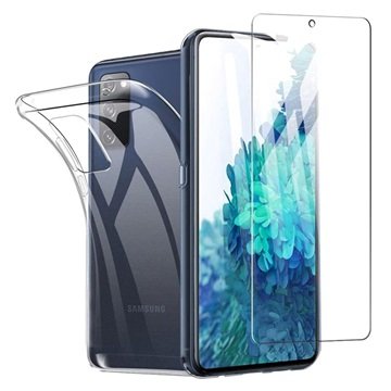 Saii 2-i-1 Samsung Galaxy S20 FE TPU-deksel / Beskyttelsesglass Saii 2-i-1 Samsung Galaxy S20 FE TPU-deksel / Beskyttelsesglass