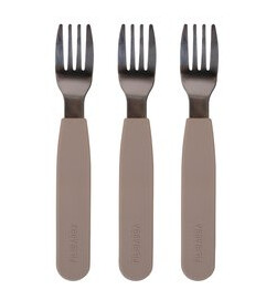 Filibabba Silikongafler 3-Pack - Varmgrå