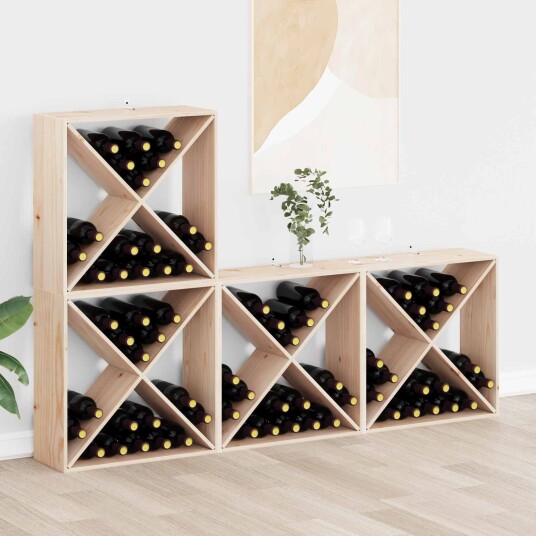 vidaXL Vinhylle 4 pcs Naturlig 62 x 25 x 62 cm Massiv furu