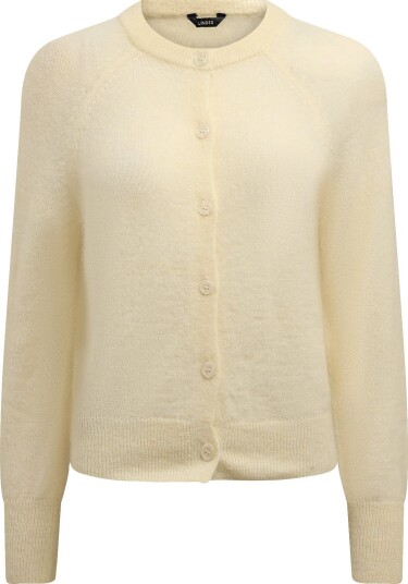 Lindex Fine Knit Cardigan In Wool Blend Yellow S