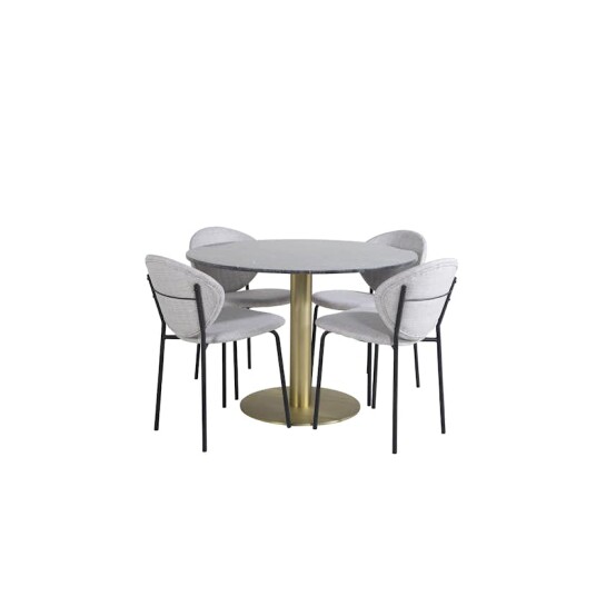 Venture Home Spisegruppe Venture Home Estelle med 4 Valor Stoler Polyester GR20448