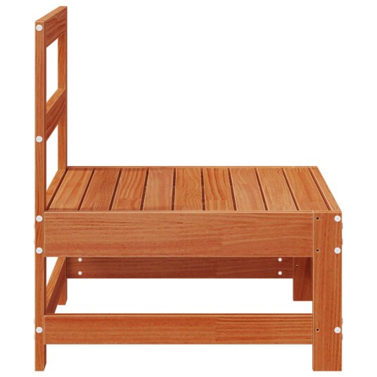  Hagemøbel Midtsofa Massiv furu VoksBrun 124 x 62 x 70,5 cm