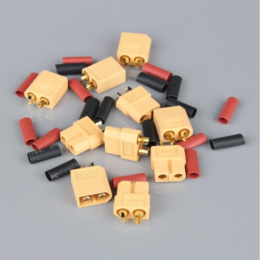 Radient 010023 XT60 PAIRS INCLUDING HEAT SHRINK 5PCS