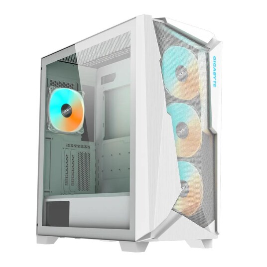 Gigabyte C301 Glass V2 Mid Tower Kabinett Hvit med Vindu og USB Gigabyte C301 Glass V2 Mid Tower Kabinett Hvit med Vindu og USB