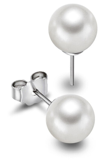 Pan Jewelry, Øredobber i 925 sølv med perle