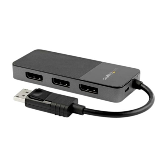 Startech.Com 3-Port Multi Monitor Adapter, Displayport 1.4 To 3X 4K Dp Video Splitter, Triple Or Dual 4K, Laptop/Desktop Displayport Mst Hub For Multiple Monitors, Windows Display Adapter - Multi Stream Transport (Mst14dp123dp) - Video/Lyd-Splitter