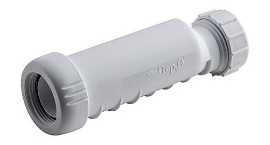 WAFIX HepVO Rett tørr-vannlås 32 mm, Hvit