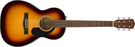 Fender Cp-60s Parlor Gitar 3-Fargers Sunburst, Gripebrett I Valnøtt Fender Cp-60s Parlor Gitar 3-Fargers Sunburst, Gripebrett I Valnøtt