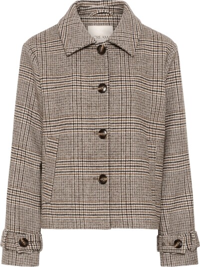 Cream Crgeorg Short Coat GREY CHECK 42 Cream Crgeorg Short Coat GREY CHECK 42