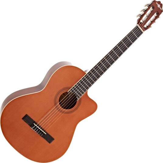 Gear4Music Deluxe Klassisk Gitar Trans Black