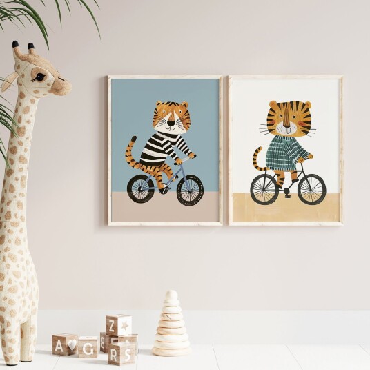 Namly Design Plakat Sykling Tiger Duo / Sett med 2 POSTER8YYYMW Namly Design Plakat Sykling Tiger Duo / Sett med 2 POSTER8YYYMW