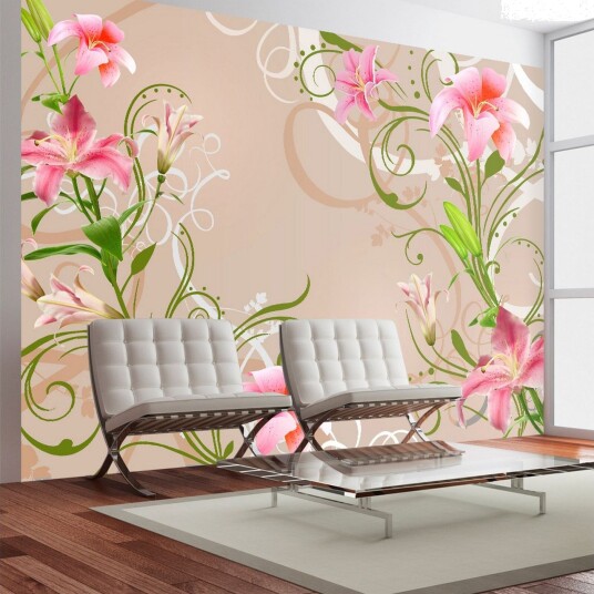 Veggmaleri Subtle Beauty Of The Lilies 100x70 - Artgeist sp. z o. o.