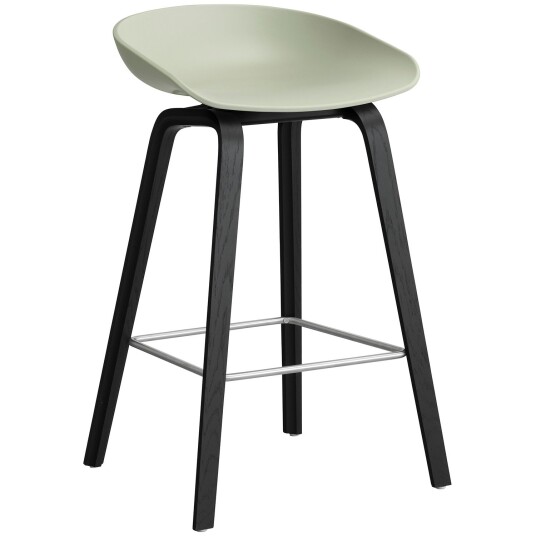 Hay AAS 32 2.0 Barstol 65 cm Svartlakkert Eik / Pastel Green