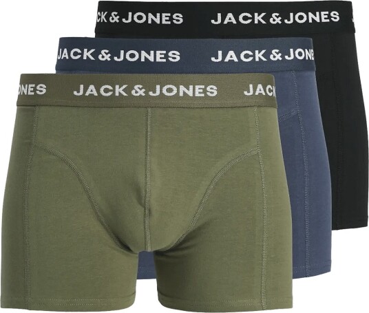 Jack & Jones Jacbenja Solid Trunks 3 Pack Styd Black XXL