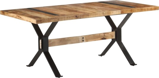 vidaXL Spisebord 180x90x76 cm grovt mangotre vidaXL Spisebord 180x90x76 cm grovt mangotre