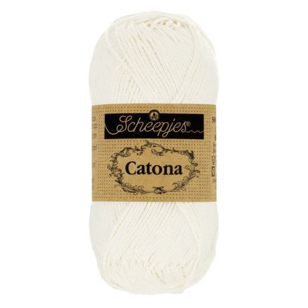 Scheepjes Catona Garn 105 Brude Hvid - 10g Scheepjes Catona Garn 105 Brude Hvid - 10g
