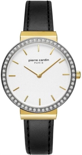 Pierre Cardin Dameklokke PC902352F02 Argentine Sølvfarget/Lær Ø35
