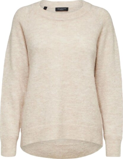 Selected Femme, Dame, Strikkevarer, Beige, XL,