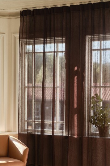 Jotex Gardin Med Multifunksjonsbånd 1lengde Ekstra Bred Brun CAISA 160829513250