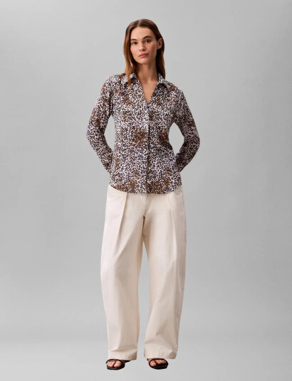 Calvin Klein Print﻿ed Fil Coupe Fitted Shirt Multi/patterned S