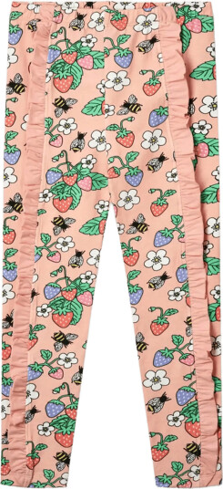 Småfolk Leggings With Strawberries Pink 92 98