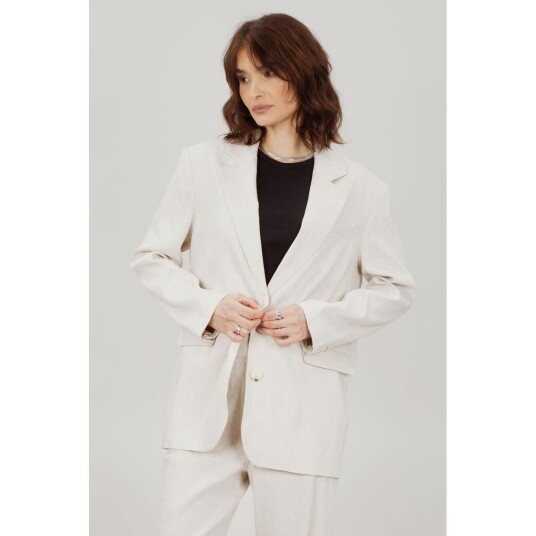 Halima Blazer Sand S Linen blazer