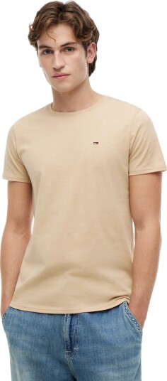 Tommy Jeans Tjm Xslim Jersey Tee Ext   Beige   XXXL