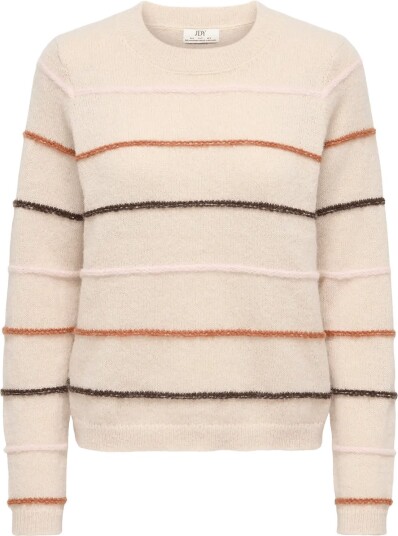 JDY Jdysigrid Life L/S On Struc Pullover Knt Cream S