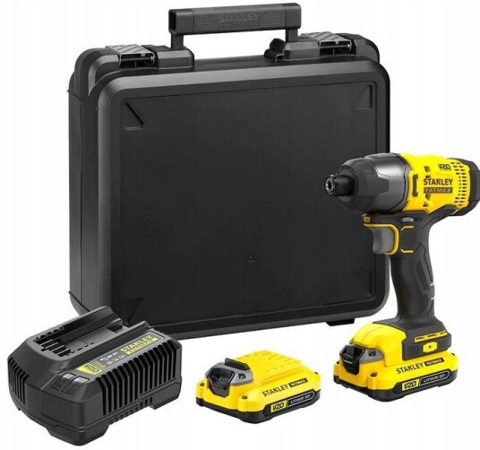 Stanley Fatmax SFMCF800C2K Slagskrutrekker 18V Med 2x1.5Ah Batterier Stanley Fatmax SFMCF800C2K Slagskrutrekker 18V Med 2x1.5Ah Batterier
