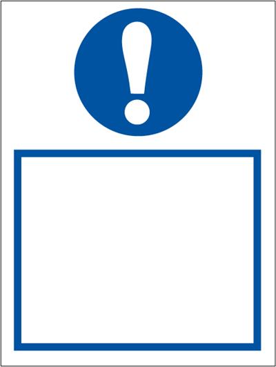 Jo Safety Observe ! (without text) Self Adhesive Vinyl V NM 200 x 150 mm IMO 106034VNM