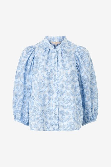 byTimo Bluse Checks Blouse Blå byTimo Bluse Checks Blouse Blå