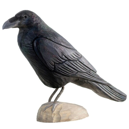 Wildlife Garden DecoBirds Håndskåret Fugl Ravn