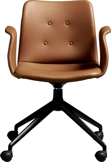 Sibast Furniture Bent Hansen Primum 4 stjerners Spisestol med Sving og Hjul Sort/ Zenso 3 223