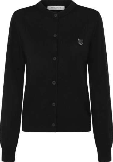 Maison Kitsune Bold Fox Head Patch Regular Cardigan Black XS