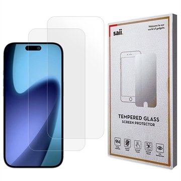 Saii iPhone Air 3D Premium Beskyttelsesglass 2 Stk. Saii iPhone Air 3D Premium Beskyttelsesglass 2 Stk.
