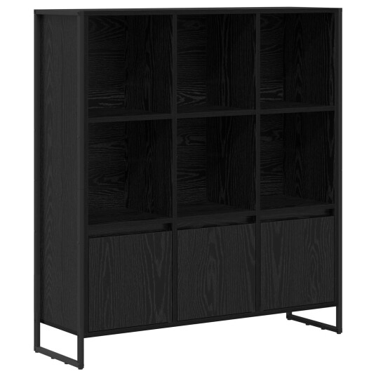  Bokskap 2 pcs Svart Eik 99,5 x 30 x 108,5 cm Konstruert tre