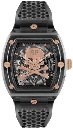 Philipp Plein Herreklokke PWPTA0424 The Skeleton Grå/Gummi