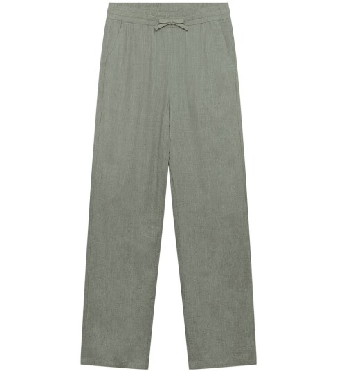 Grunt Bukser Allan Linen Pants Grønn