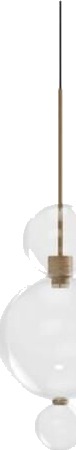 Karman Opium 3 Taklampe Transparent/ Aluminium/ Bronse Karman Opium 3 Taklampe Transparent/ Aluminium/ Bronse