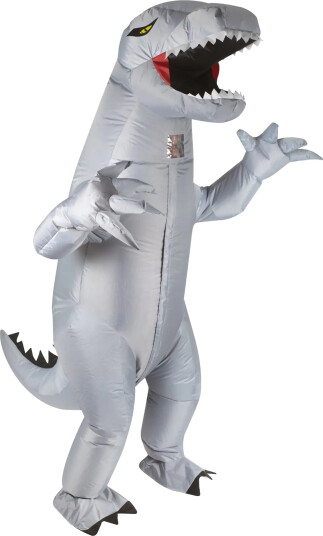 Ptit Clown Oppblåsbar Grå Dinosaurie Kostyme One size 23159
