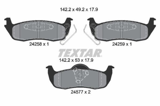 Bremseklosser TEXTAR 2425801