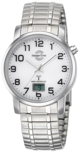 Master Time Herreklokke MTGA 10306 12M Funk Basic Hvit/Stål Ø41 mm